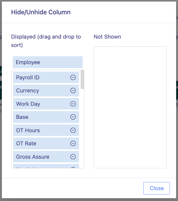 Payroll Summary Page