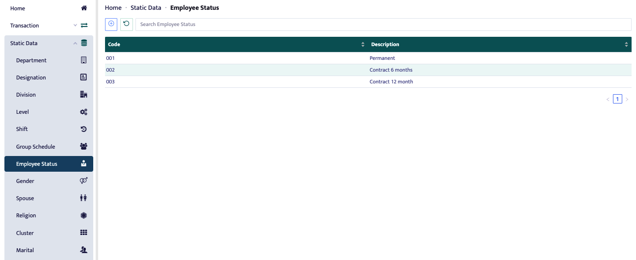 employee Status Page