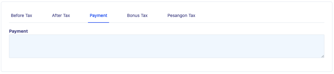 Tax Regulation Payment